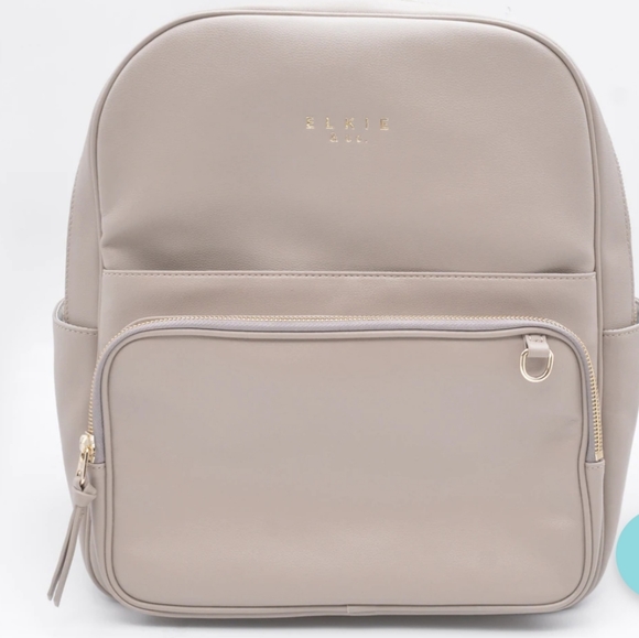 Vegan leather Backpack - Tan w/ gold hardware - Picture 11 of 11